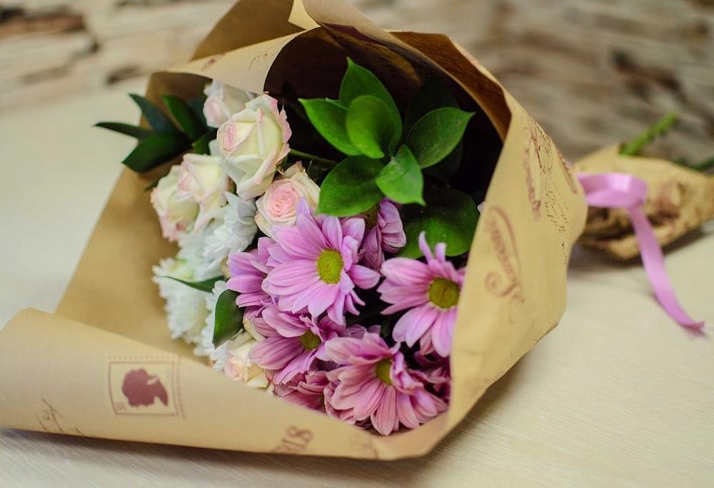 Букет цветов из: Розы и Хризантемы в Барышево