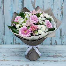 Букет цветов из:  Герберы, Альстромерии и Хризантемы в Барышево