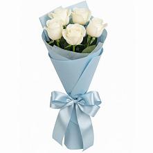 Букет 5 Белых роз Проуд в Барышево