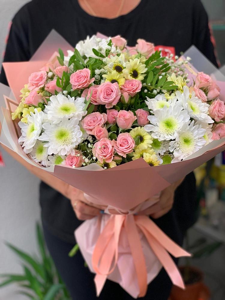 Букет цветов из: Розы и Хризантемы в Барышево