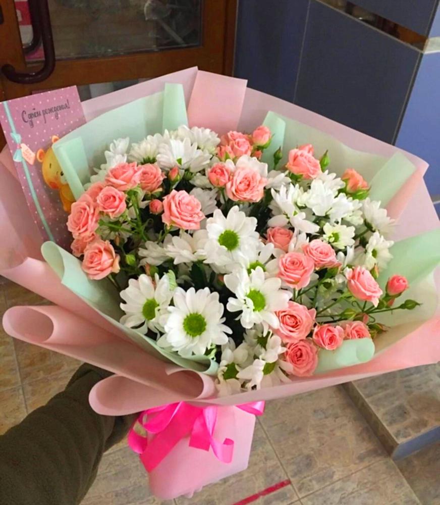 Букет цветов из: Розы и Хризантемы в Барышево