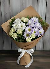 Букет цветов из:  Хризантемы и Розы в Барышево