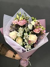 Букет цветов из:  Альстромерии, Розы и Лизиантусы #REPLACE_PRED# Барышево