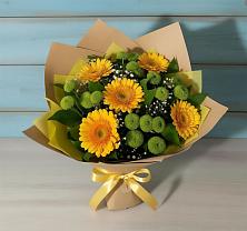 Букет цветов из:  Герберы и Хризантемы в Барышево