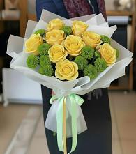 Букет цветов из:  Хризантемы и Розы в Барышево