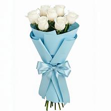 Букет 7 белых роз Проуд в Барышево