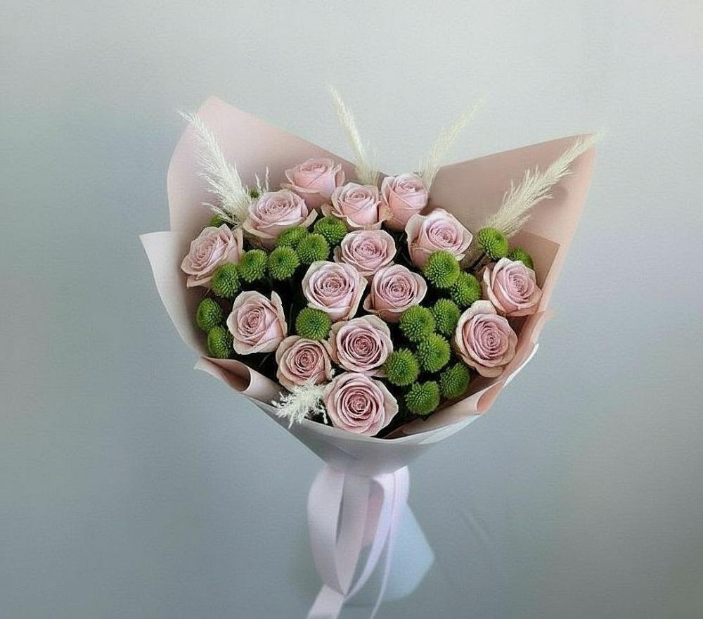 Букет цветов из: Розы и Хризантемы в Барышево