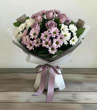 Букет цветов из:  Хризантемы и Розы #REPLACE_PRED# Барышево