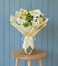 Букет цветов из:  Хризантемы и Розы #REPLACE_PRED# Барышево