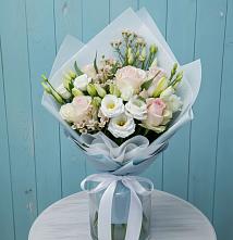 Букет цветов из:  Розы и Лизиантусы #REPLACE_PRED# Барышево