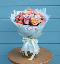 Букет цветов из:  Хризантемы и Розы #REPLACE_PRED# Барышево