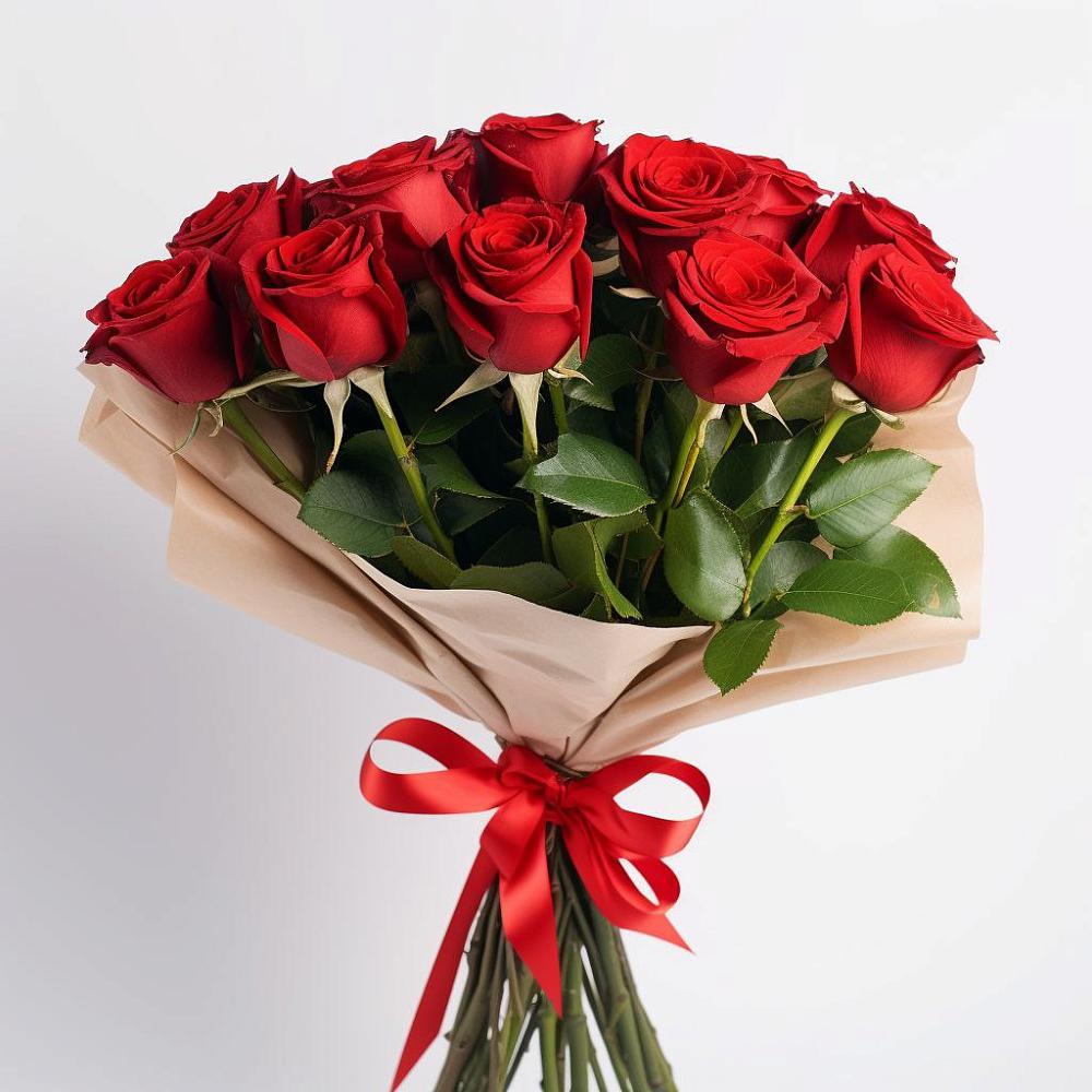 Букет 11 Красных роз Эдлесс Лав в Барышево